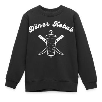 Doner kebab - Sweat Premium enfant bio - noir - Devant - AI Model Kid Female (0cm)