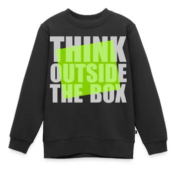 Green Think outside - Kids Premium Organic Sweatshirt - black - Front - AI Model Kid Female (0cm)