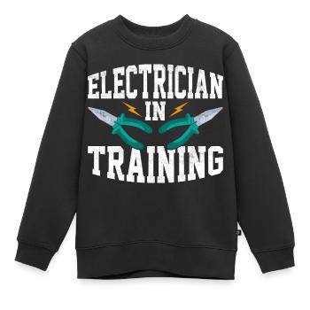 Electrician In Training Profession Electrical Eng - Kinder Premium Organic Sweatshirt - Schwarz - Vorne - AI Model Kid Female (0cm)