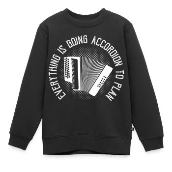Tout va accordéon pour planifier la musique Polka - Sweat Premium enfant bio - noir - Devant - AI Model Kid Female (0cm)