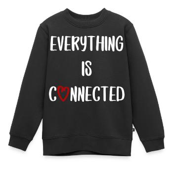 tout est relation de connexion d’amour connecté - Sweat Premium enfant bio - noir - Devant - AI Model Kid Female (0cm)