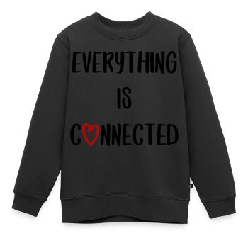 tout est relation de connexion d’amour connecté - Sweat Premium enfant bio - noir - Devant - AI Model Kid Female (0cm)