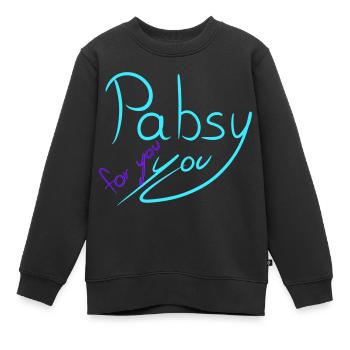 Pabsy You - Kinder Premium Organic Sweatshirt - Schwarz - Vorne - AI Model Kid Female (0cm)