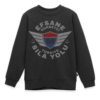 Nevşehir - Kinder Premium Organic Sweatshirt - Schwarz - Vorne - AI Model Kid Female (0cm)