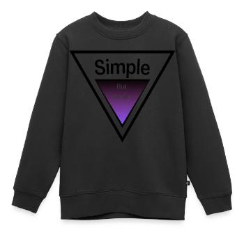 Simple but genius - Kinder Premium Organic Sweatshirt - Schwarz - Vorne - AI Model Kid Female (0cm)