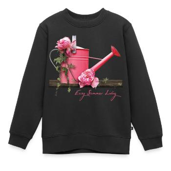 Vie estivale facile - Sweat Premium enfant bio - noir - Devant - AI Model Kid Female (0cm)