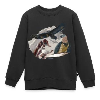 Gypaète barbu Dagmar Recka Bavaria Wally - Sweat Premium enfant bio - noir - Devant - AI Model Kid Female (0cm)