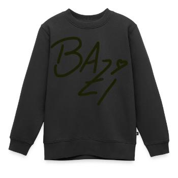 BAZi - Kinder Premium Organic Sweatshirt - Schwarz - Vorne - AI Model Kid Female (0cm)