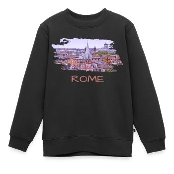 Rome Rom Italy Italien - Kinder Premium Organic Sweatshirt - Schwarz - Vorne - AI Model Kid Female (0cm)