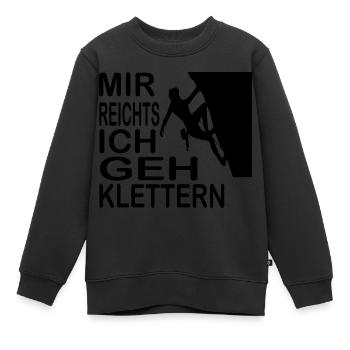 climbing - Kinder Premium Organic Sweatshirt - Schwarz - Vorne - AI Model Kid Female (0cm)