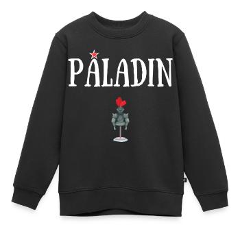 PALADIN PERSONNGE JDR ARMURE - Sweat Premium enfant bio - noir - Devant - AI Model Kid Female (0cm)