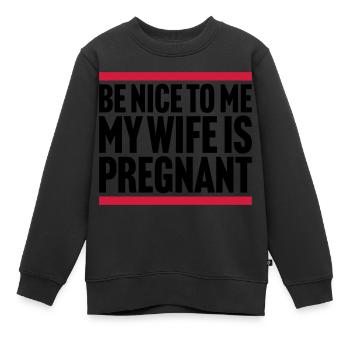 ma femme est enceinte - Sweat Premium enfant bio - noir - Devant - AI Model Kid Female (0cm)
