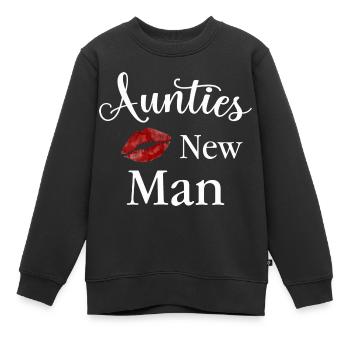 Tantes nouvel homme - Sweat Premium enfant bio - noir - Devant - AI Model Kid Female (0cm)