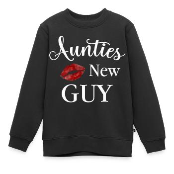 Aunties new Guy - Kinder Premium Organic Sweatshirt - Schwarz - Vorne - AI Model Kid Female (0cm)