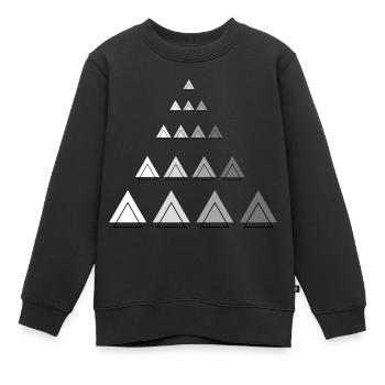 Dreiecke Bergform Moderne Dekoration - Kinder Premium Organic Sweatshirt - Schwarz - Vorne - AI Model Kid Female (0cm)