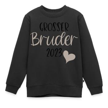 Großer Bruder 2023 - Kinder Premium Organic Sweatshirt - Schwarz - Vorne - AI Model Kid Female (0cm)