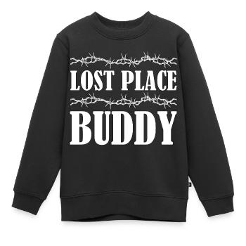 Lost Place Buddy Urbex Geschenkidee - Kinder Premium Organic Sweatshirt - Schwarz - Vorne - AI Model Kid Female (0cm)