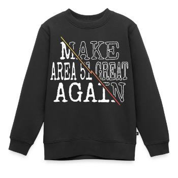 alien abduction alien spaceship alien - Kinder Premium Organic Sweatshirt - Schwarz - Vorne - AI Model Kid Female (0cm)
