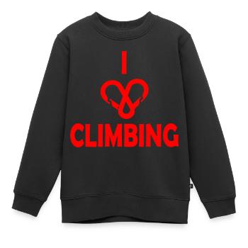 climbing - Kinder Premium Organic Sweatshirt - Schwarz - Vorne - AI Model Kid Female (0cm)