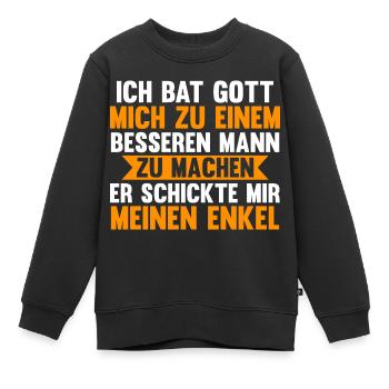 Großvater Großpapa Opi Opa - Kinder Premium Organic Sweatshirt - Schwarz - Vorne - AI Model Kid Female (0cm)