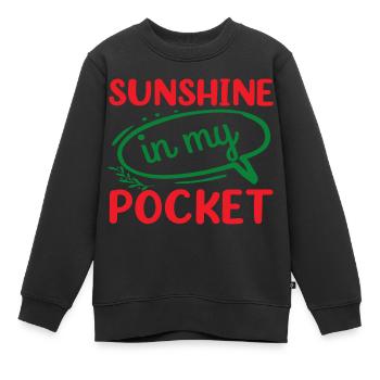 Sunshine in my Pocket - Kinder Premium Organic Sweatshirt - Schwarz - Vorne - AI Model Kid Female (0cm)