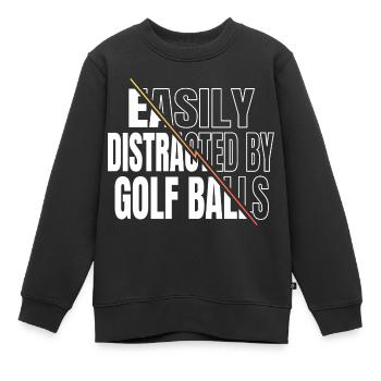 Golfbag GolfLove GolfGift Puter Golfmom - Sweat Premium enfant bio - noir - Devant - AI Model Kid Female (0cm)