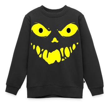 Evil face - Kids Premium Organic Sweatshirt - black - Front - AI Model Kid Female (0cm)