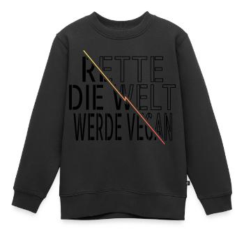 zitat geburtstagsgeschenkidee biologisch - Kinder Premium Organic Sweatshirt - Schwarz - Vorne - AI Model Kid Female (0cm)