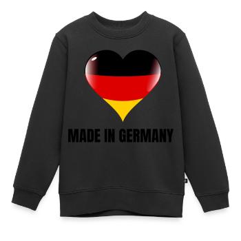 "Made in Germany" - Kinder Premium Organic Sweatshirt - Schwarz - Vorne - AI Model Kid Female (0cm)