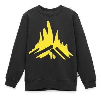 Lagerfeuer Camping Natur Wald Feuer Vektor 4 - Kinder Premium Organic Sweatshirt - Schwarz - Vorne - AI Model Kid Female (0cm)