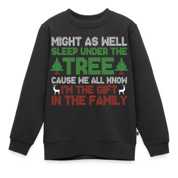 All know i'm the gift in the family - Sweat Premium enfant bio - noir - Devant - AI Model Kid Female (0cm)
