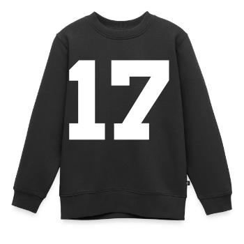 Anzahl 17 - Kinder Premium Organic Sweatshirt - Schwarz - Vorne - AI Model Kid Female (0cm)