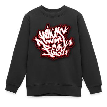 Graffiti Stile - Kinder Premium Organic Sweatshirt - Schwarz - Vorne - AI Model Kid Female (0cm)