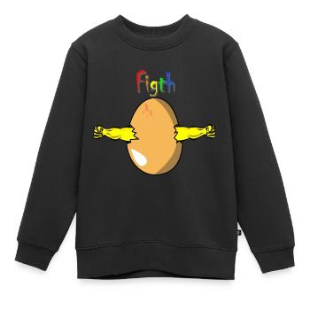 Œufs LGBT - Sweat Premium enfant bio - noir - Devant - AI Model Kid Female (0cm)