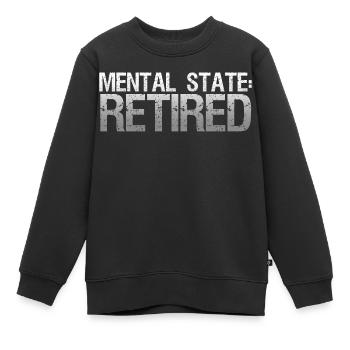 Psychischer Zustand: Im Ruhestand - Kinder Premium Organic Sweatshirt - Schwarz - Vorne - AI Model Kid Female (0cm)