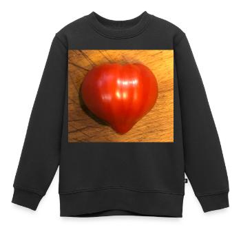 tomate - Sweat Premium enfant bio - noir - Devant - AI Model Kid Female (0cm)