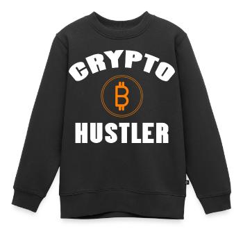 Bitcoin Trading Crypto Stocks - Sweat Premium enfant bio - noir - Devant - AI Model Kid Female (0cm)