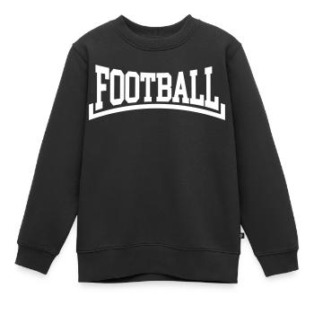 Football - Kinder Premium Organic Sweatshirt - Schwarz - Vorne - AI Model Kid Female (0cm)