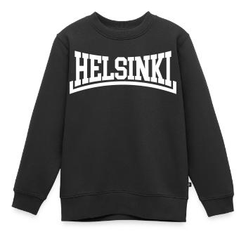 Helsinki - Kinder Premium Organic Sweatshirt - Schwarz - Vorne - AI Model Kid Female (0cm)