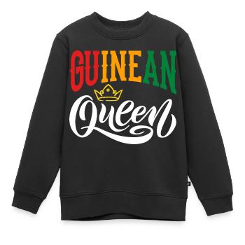 Reine de Guinée Guinée Drapeau de Guinée - Sweat Premium enfant bio - noir - Devant - AI Model Kid Female (0cm)