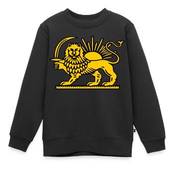 Iran - Sweat Premium enfant bio - noir - Devant - AI Model Kid Female (0cm)