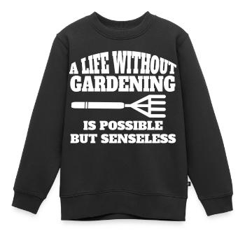 Hobbygärtner Gärtner Obstgarten Garten Geschenk - Kinder Premium Organic Sweatshirt - Schwarz - Vorne - AI Model Kid Female (0cm)