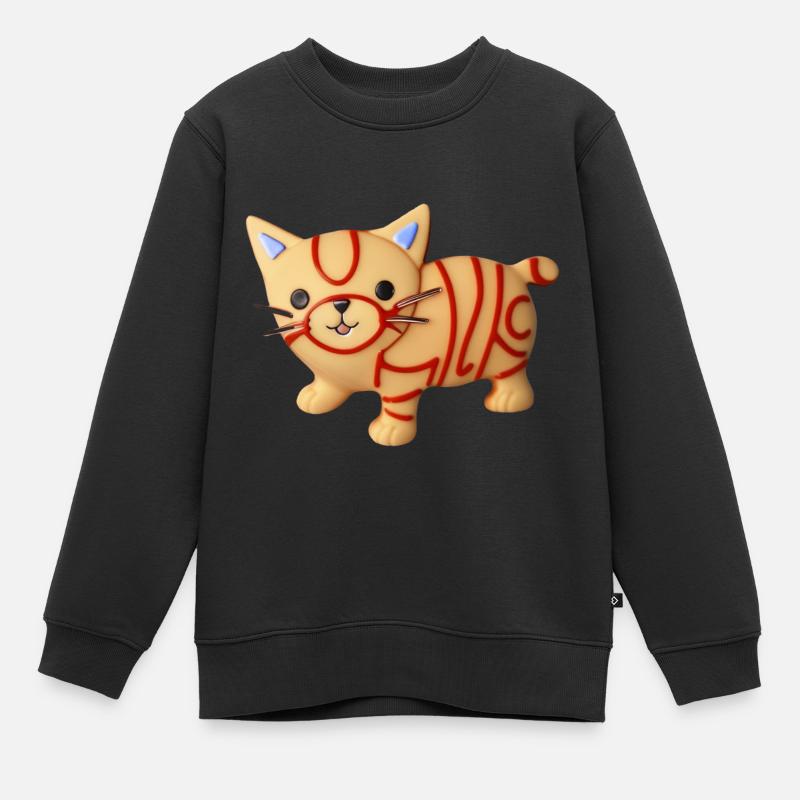 Cher chat gentil - Sweat Premium enfant bio - noir