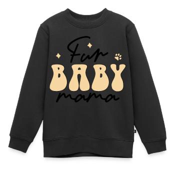 Pelz Baby Mama - Kinder Premium Organic Sweatshirt - Schwarz - Vorne - AI Model Kid Female (0cm)
