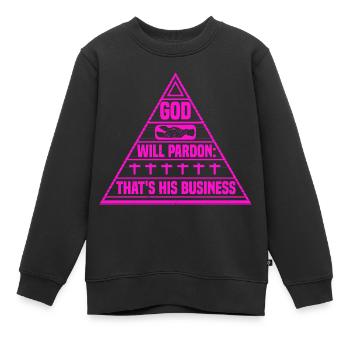 GOTT WIRD IHM VERZEIHEN, DASS ES SEINE SACHE IST - Kinder Premium Organic Sweatshirt - Schwarz - Vorne - AI Model Kid Female (0cm)