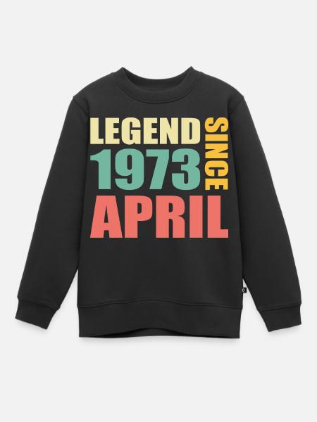 50e anniversaire Avril Né en 1973 Idée cadeau - Sweat Premium enfant bio - noir
