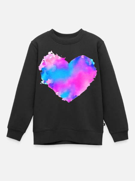Wedding Engagement Valentine's Day Love Mother's Day - Kids Premium Organic Sweatshirt - black