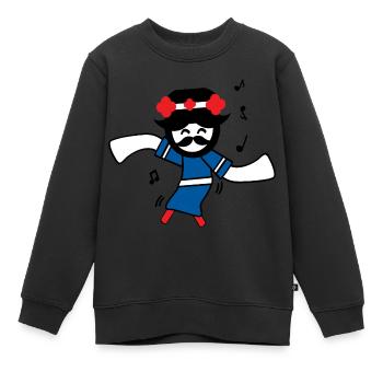 Les Coréens dansent des danses traditionnelles - Sweat Premium enfant bio - noir - Devant - AI Model Kid Female (0cm)