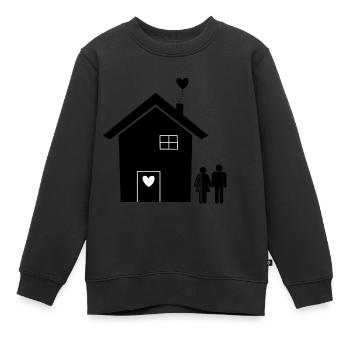 Relocalisation Maison Construction Partenariat Maison Remodelage - Sweat Premium enfant bio - noir - Devant - AI Model Kid Female (0cm)