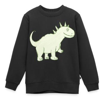 Friendly Dinosaur - Kids Premium Organic Sweatshirt - black - Front - AI Model Kid Female (0cm)